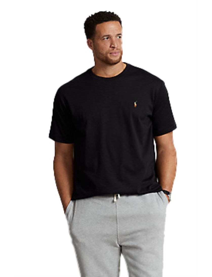 Big & Tall Polo Ralph Lauren t-shirt zwart uni