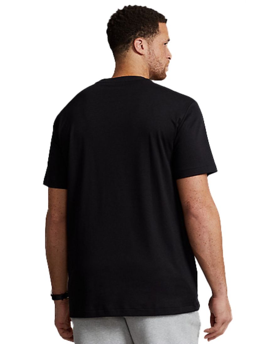 Big & Tall Polo Ralph Lauren t-shirt zwart uni