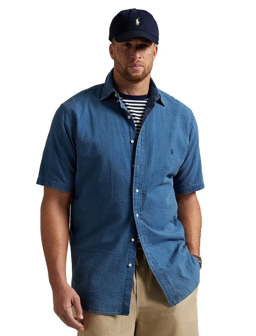 Polo Ralph Lauren casual overhemd korte mouw blauw