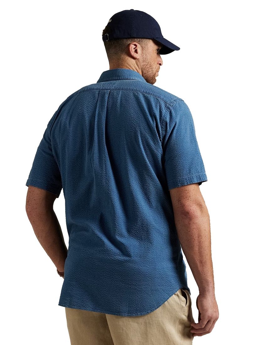 Polo Ralph Lauren casual overhemd korte mouw blauw