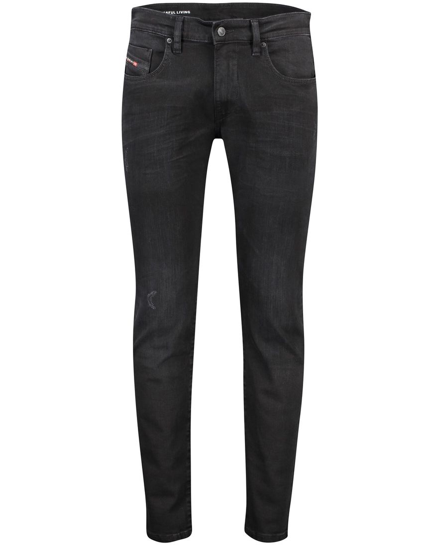 Diesel jeans D-strukt zwart effen katoen