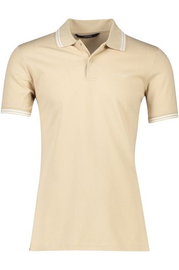 Airforce Airforce polo double stripe slim fit effen beige