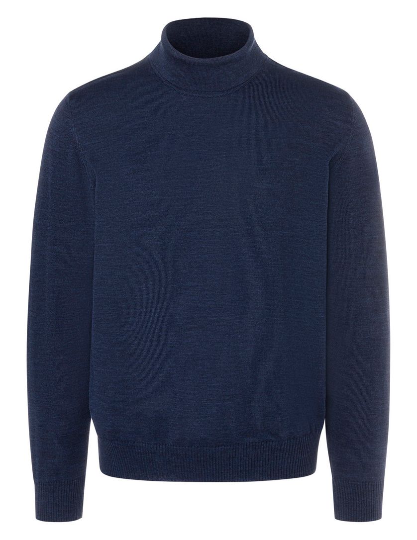 coltrui Maerz opstaande kraag donkerblauw effen wol