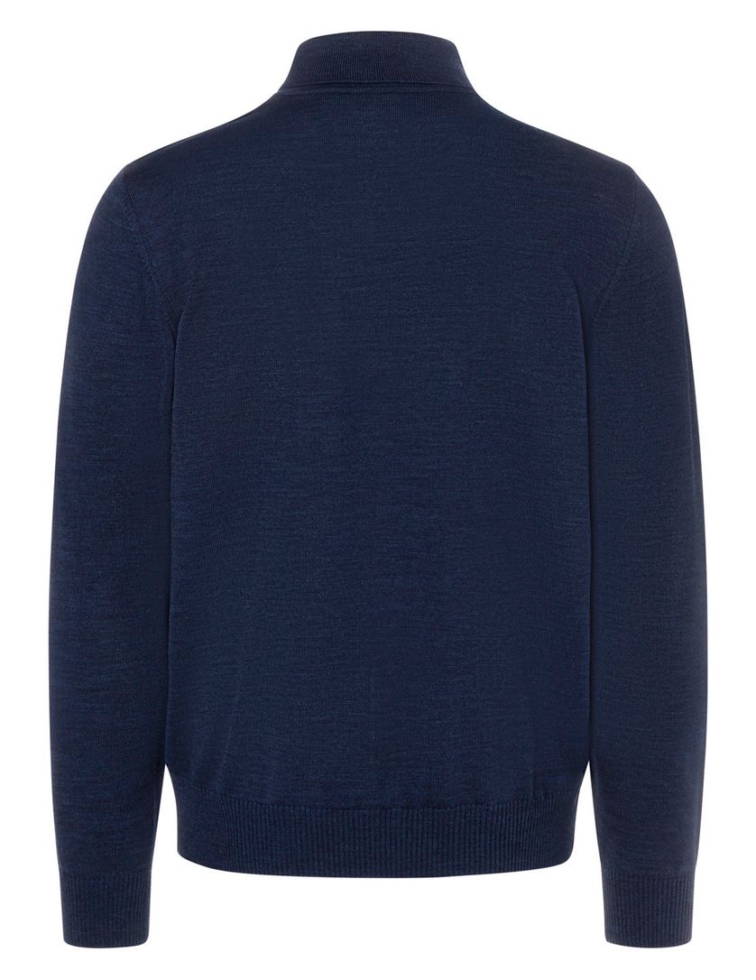 coltrui Maerz opstaande kraag donkerblauw effen wol