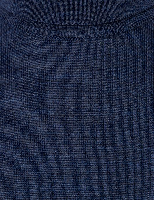 Maerz coltrui opstaande kraag donkerblauw effen wol
