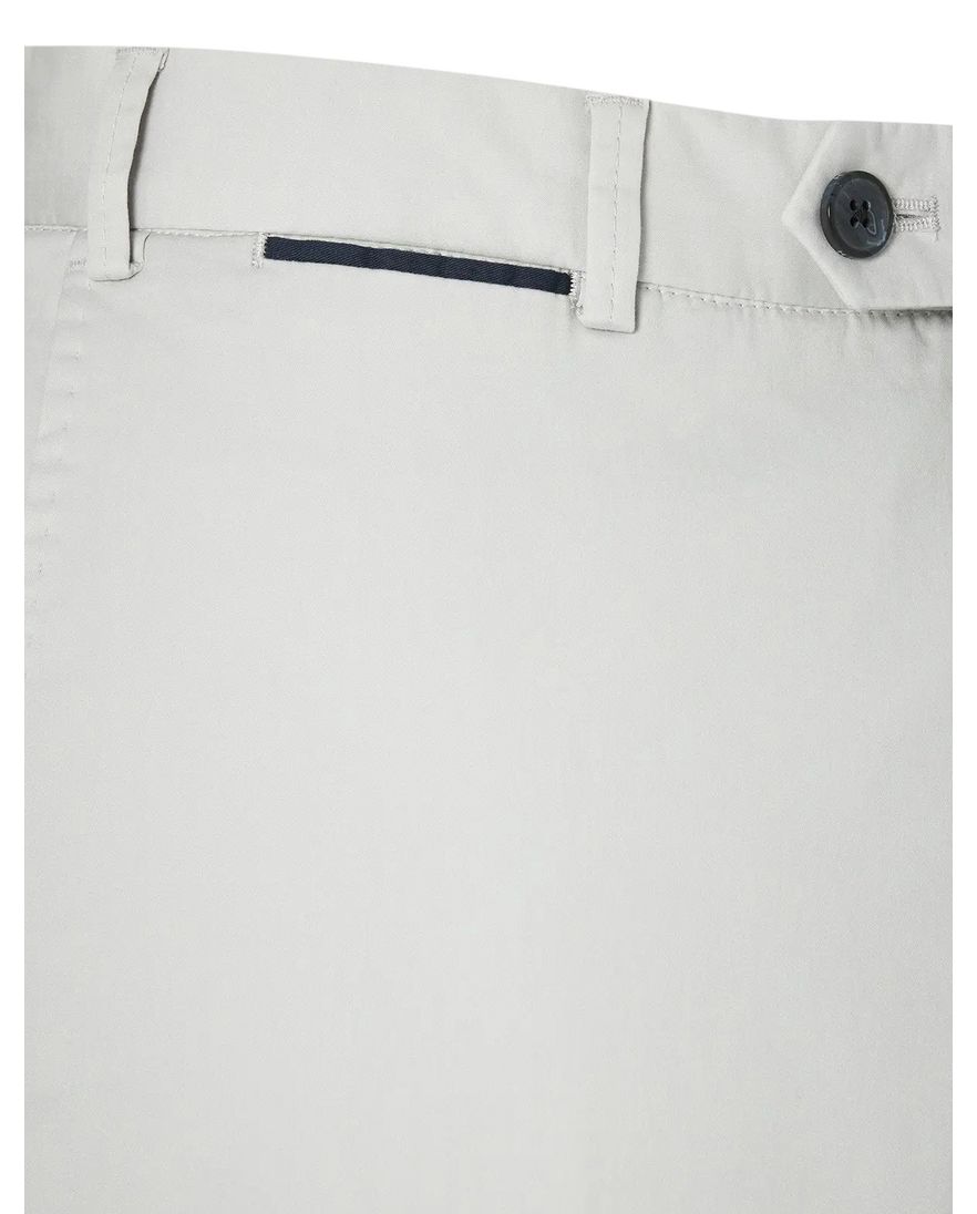 Hiltl Chino katoenen broek grijs effen