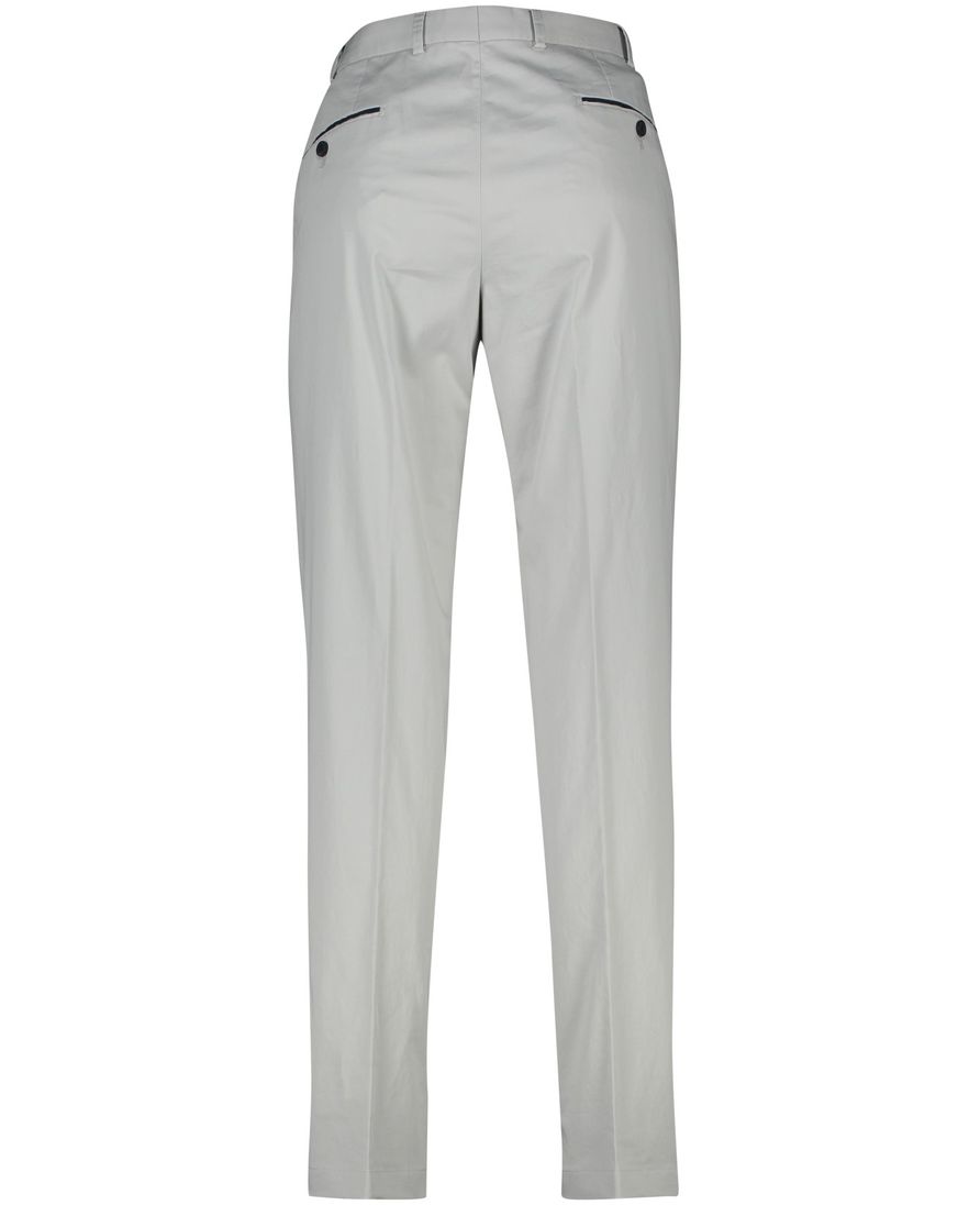 Hiltl Chino katoenen broek grijs effen
