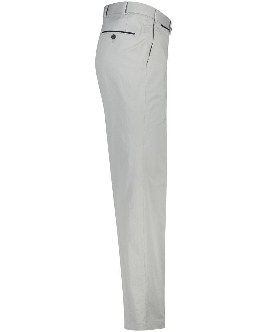 Hiltl Chino katoenen broek grijs effen