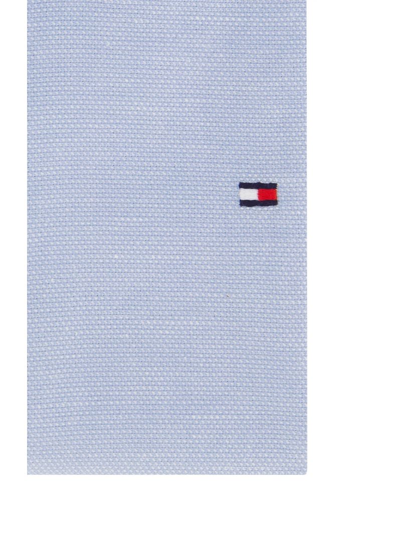 Overhemd Tommy Hilfiger casual korte mouw normale fit blauw effen
