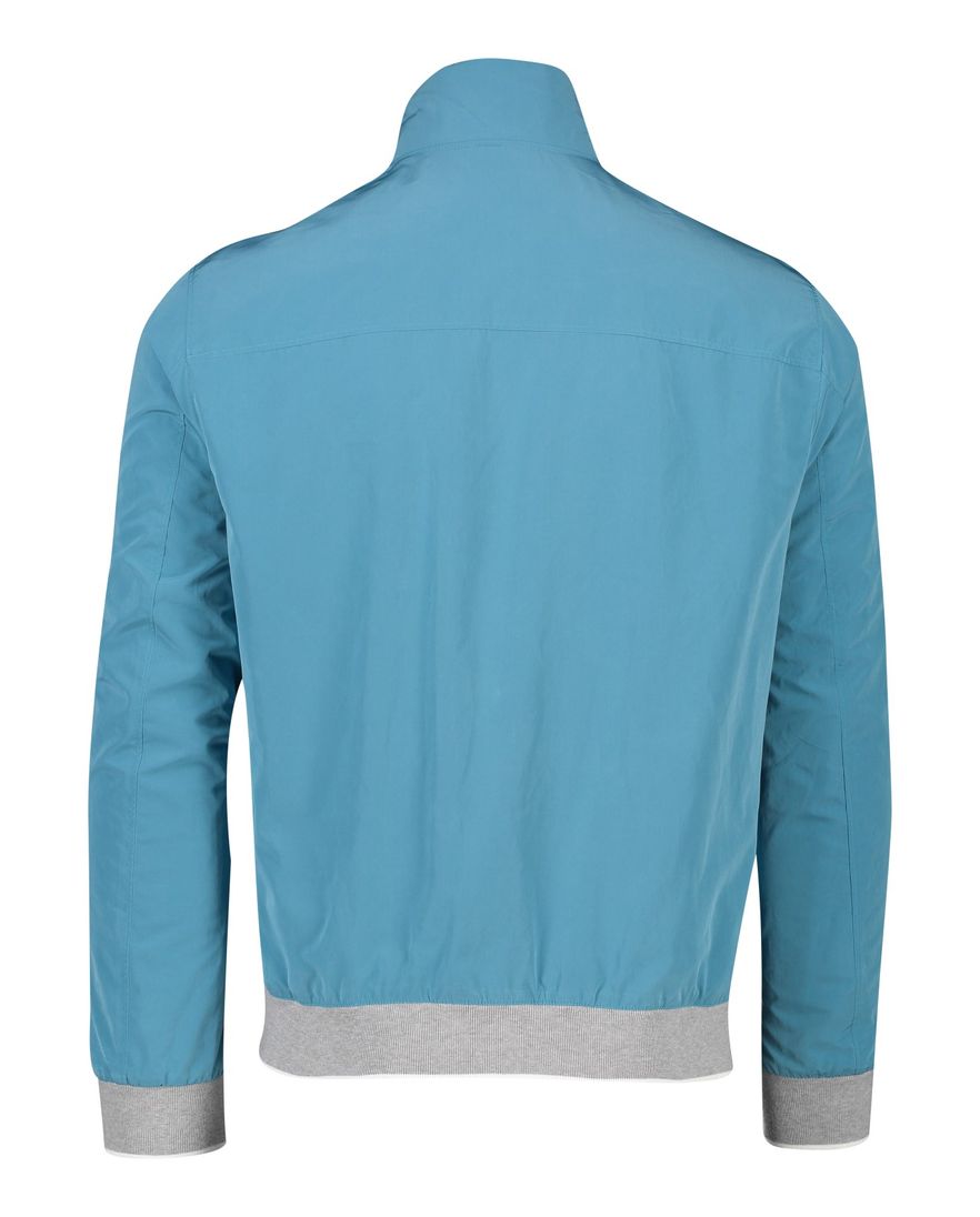 Paul & Shark tussenjas lichtblauw effen rits wijde fit zakken