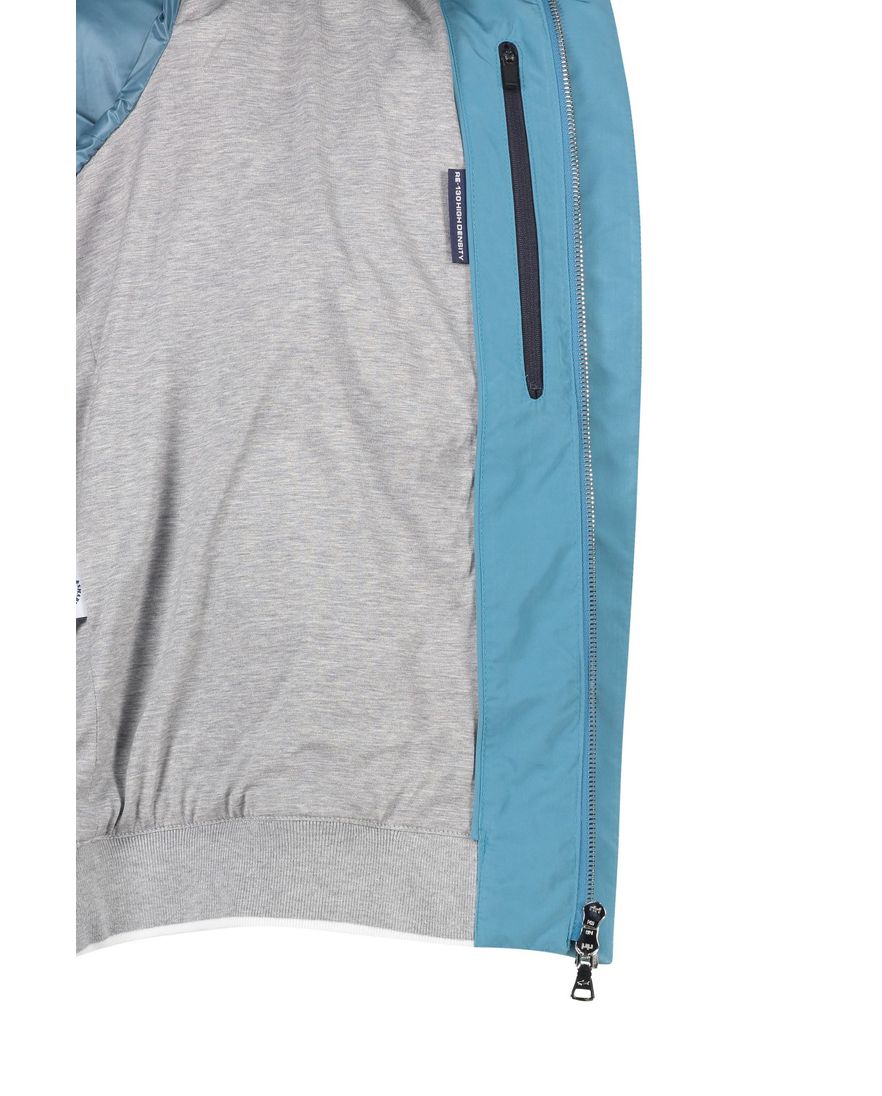 Paul & Shark tussenjas lichtblauw effen rits wijde fit zakken