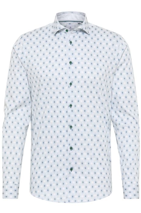 Blue Industry overhemd slim fit lichtblauw geprint