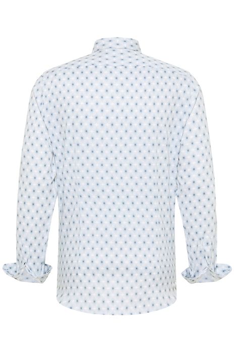 Blue Industry overhemd slim fit lichtblauw geprint
