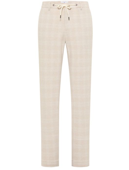pantalon mix en match Blue Industry beige geruit slim fit