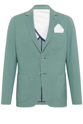 Blue Industry Blue Industry colbert slim fit mix & match groen effen borstzak katoen