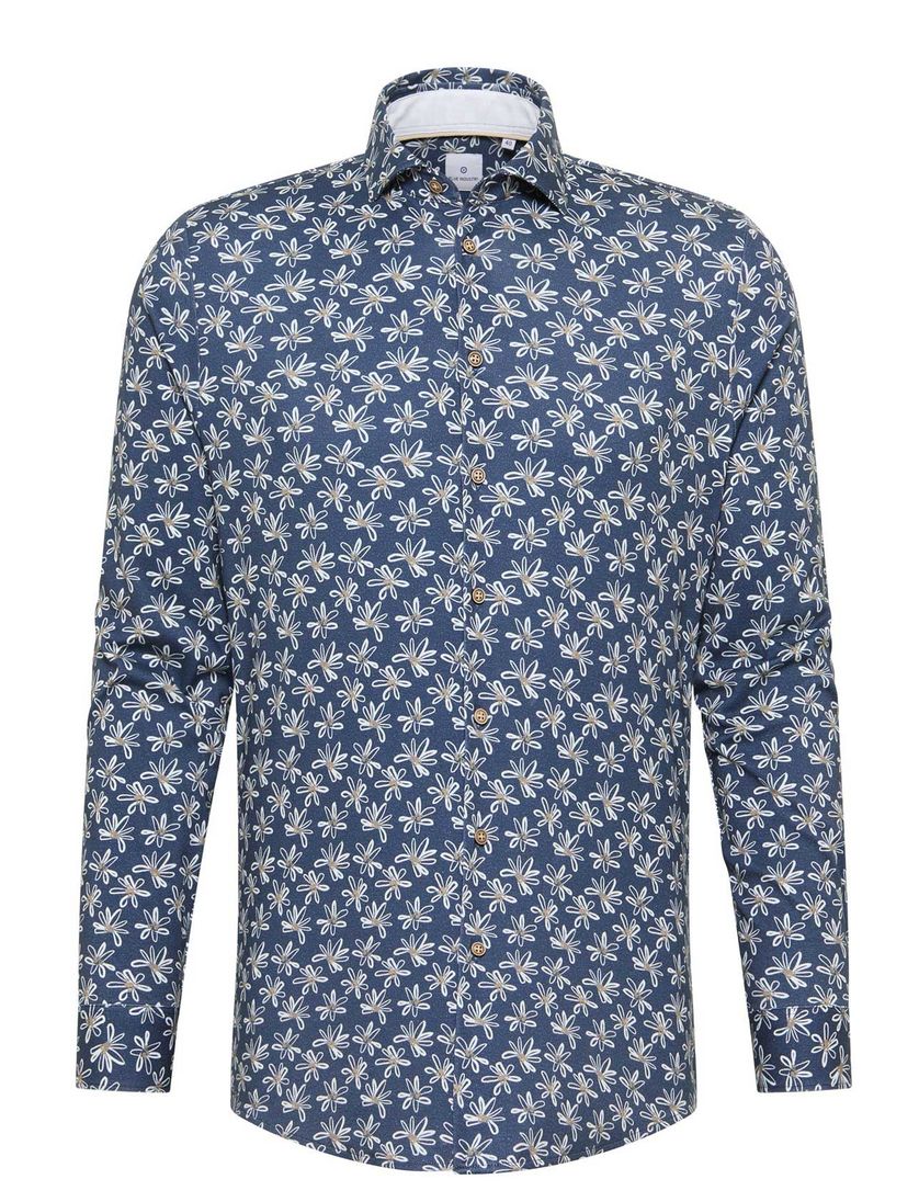 Blue Industry casual overhemd donkerblauw slim fit