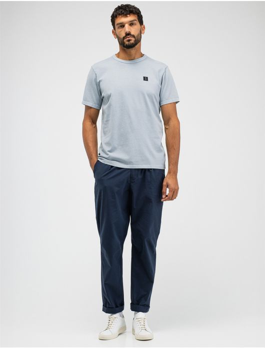 Butcher of blue shirt lichtblauw effen