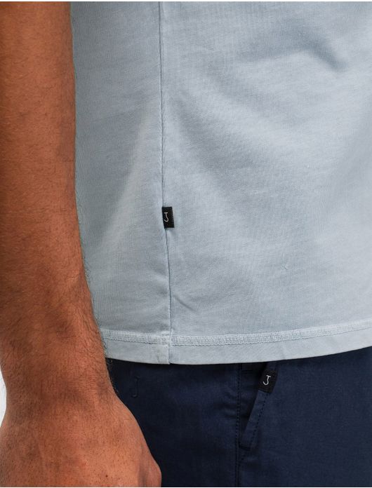 Butcher of blue shirt lichtblauw effen