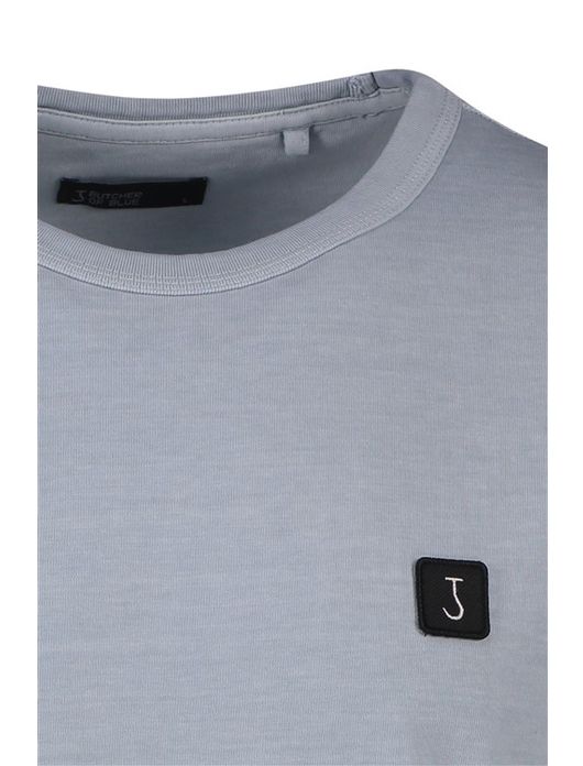 Butcher of blue shirt lichtblauw effen