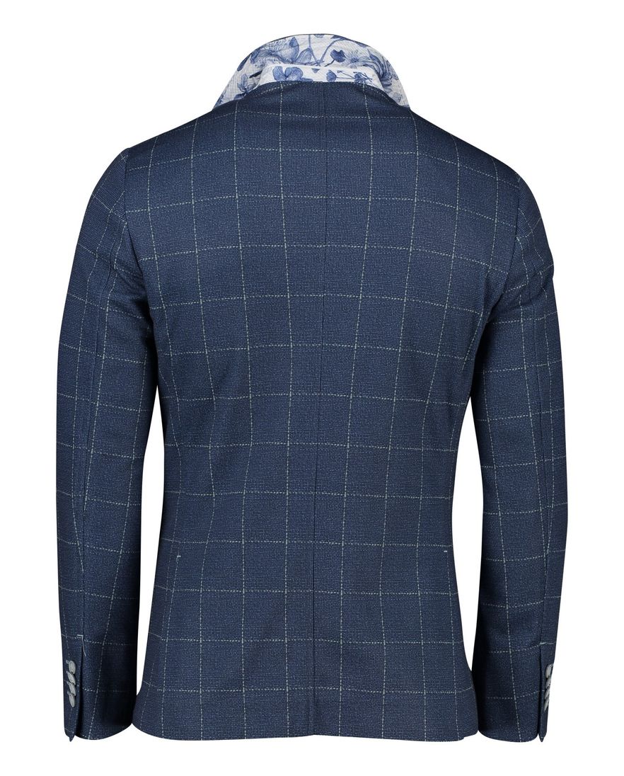 Blue Industry colbert blauw geruit