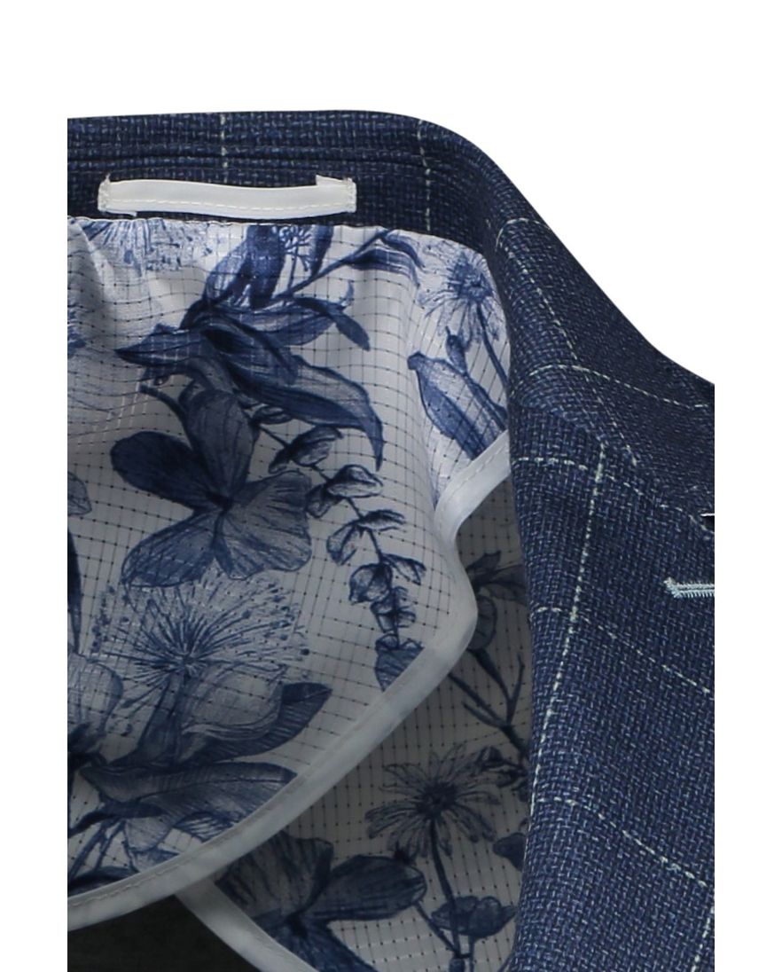 Blue Industry colbert blauw geruit