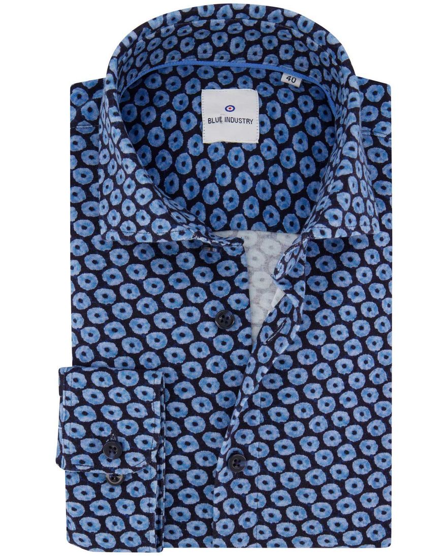Blue Industry overhemd blauw slim fit lichtblauw