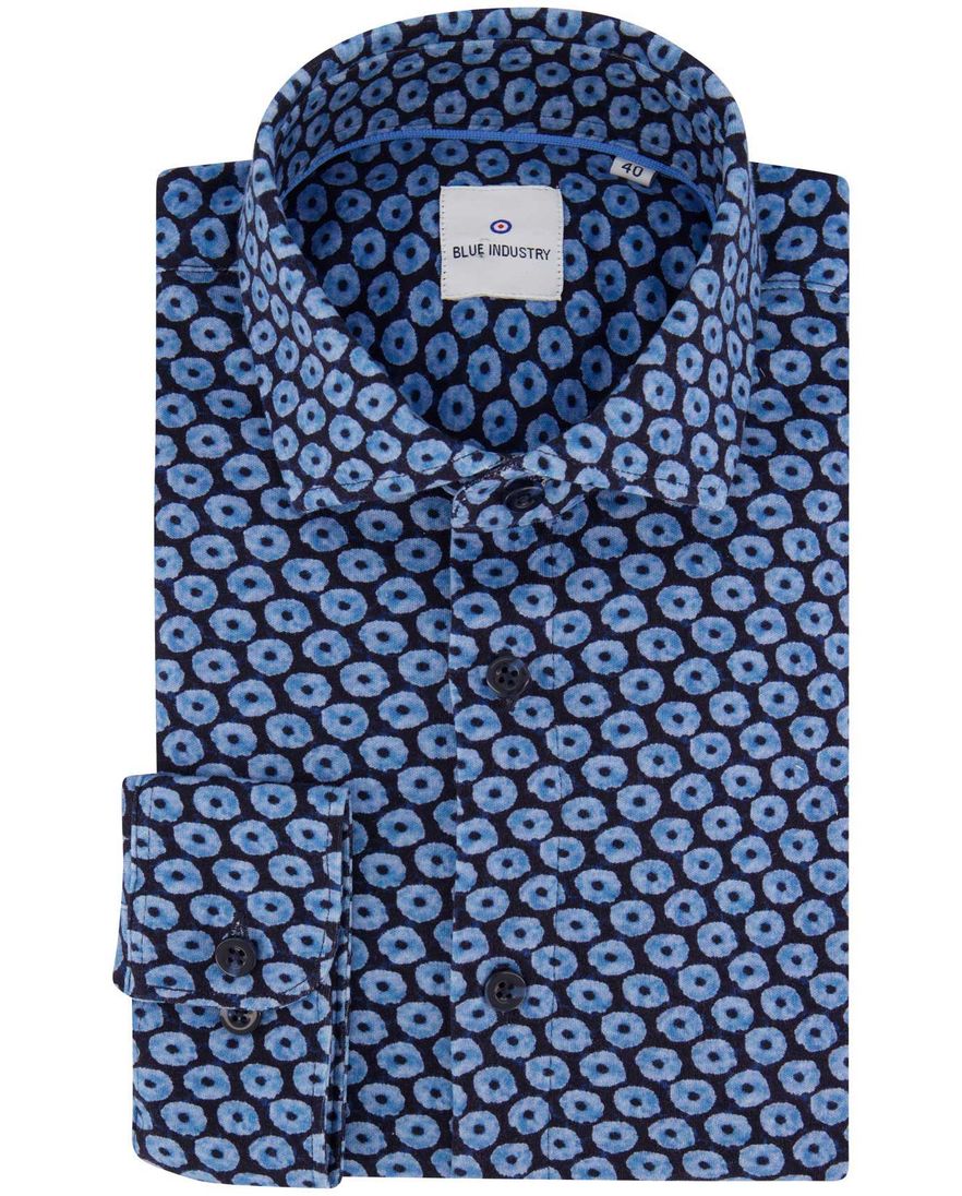 Blue Industry overhemd blauw slim fit lichtblauw