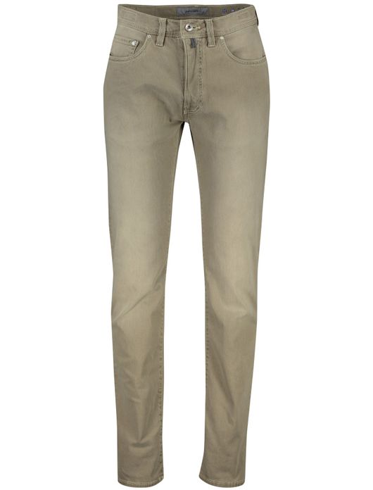 jeans Pierre Cardin bruin effen Lyon