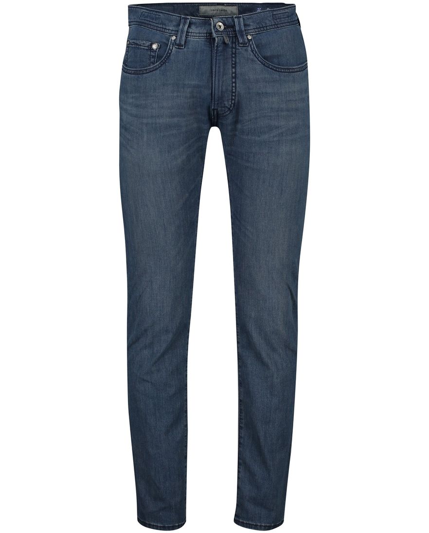 Pierre Cardin jeans blauw effen katoen Tapered Fit