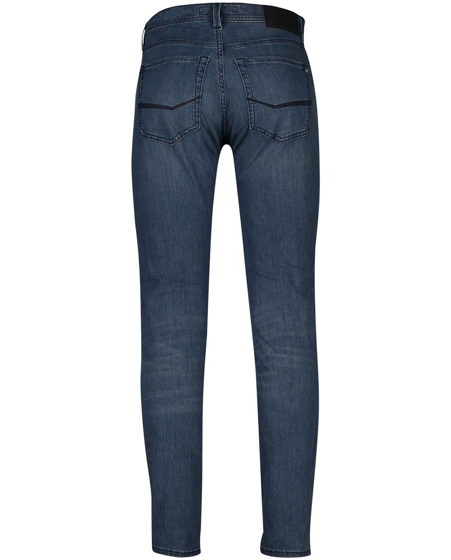 Pierre Cardin jeans blauw effen katoen Tapered Fit