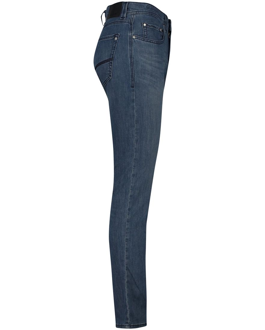 Pierre Cardin jeans blauw effen katoen Tapered Fit