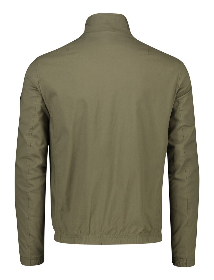 Pierre Cardin tussenjas normale fit katoen khaki effen rits