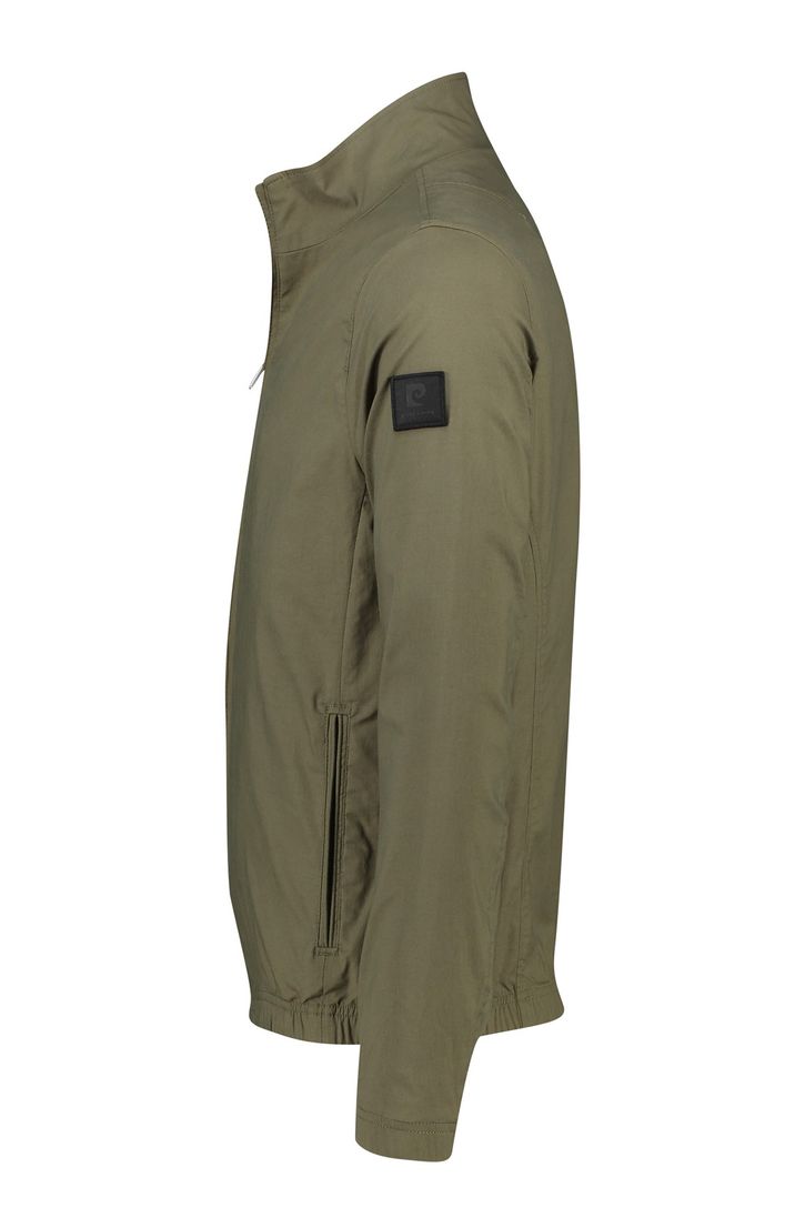 Pierre Cardin tussenjas normale fit katoen khaki effen rits