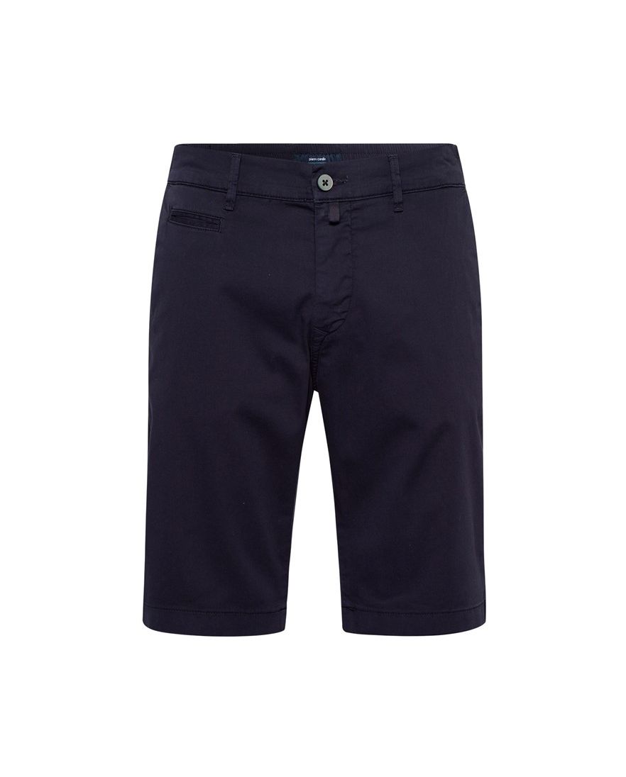 Korte broek Pierre Cardin donkerblauw effen katoen
