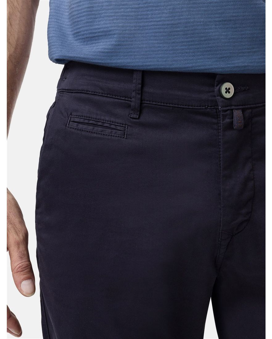 Korte broek Pierre Cardin donkerblauw effen katoen
