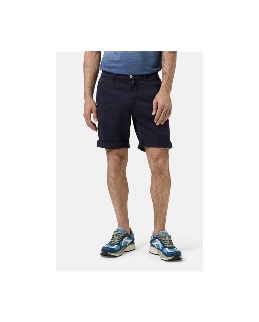 Korte broek Pierre Cardin donkerblauw effen katoen