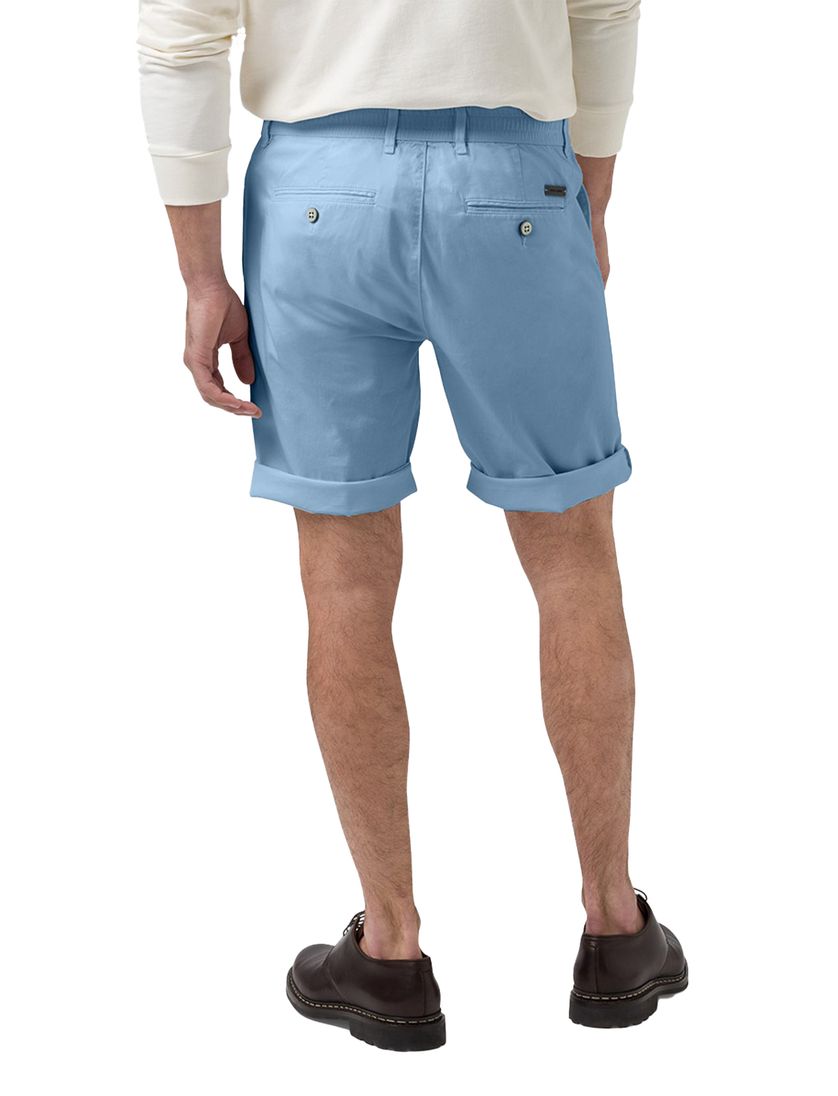 Pierre Cardin korte broek lichtblauw katoen, stretch zonder omslag