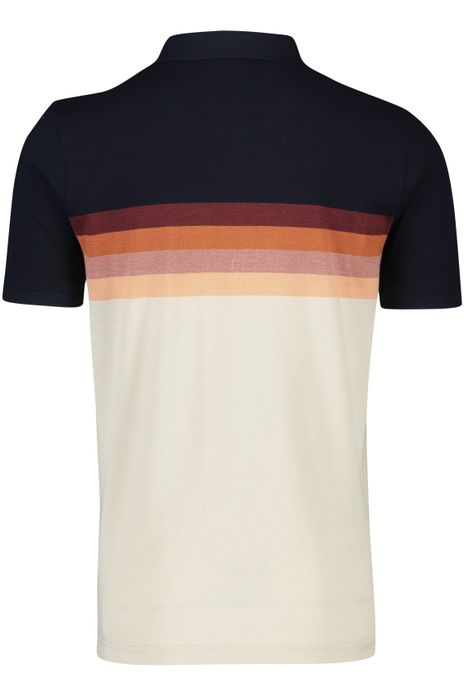 Pierre Cardin poloshirt donkerblauw oranje geprint