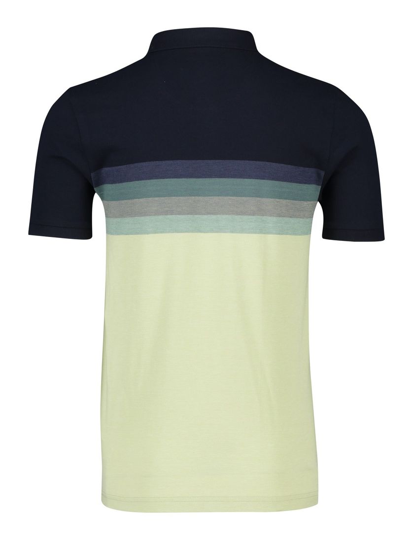 Pierre Cardin poloshirt blauw met wit gestreept korte mouw