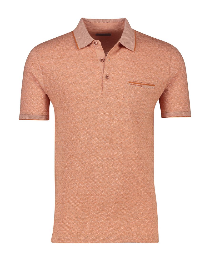 Pierre Cardin poloshirt zalm kleur patroon