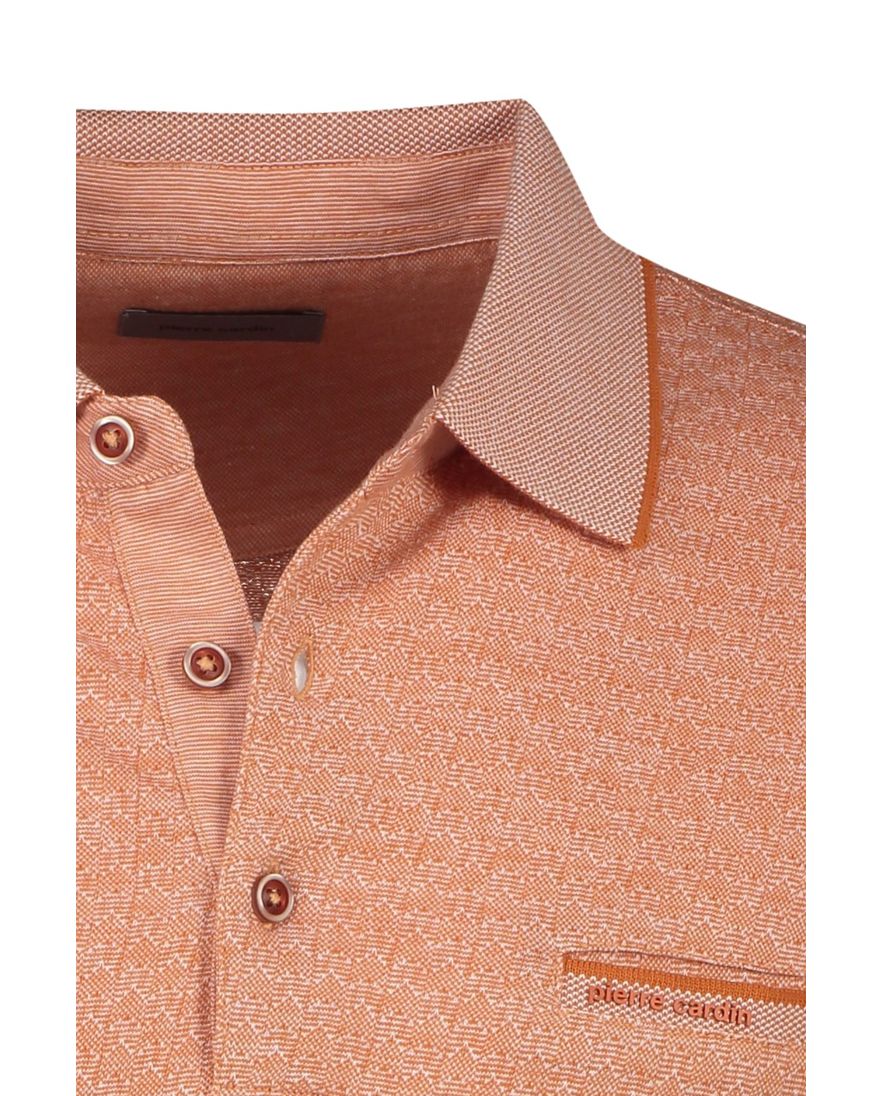 Pierre Cardin poloshirt zalm kleur patroon
