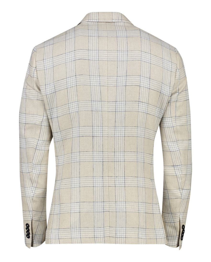 Roy Robson colbert beige geruit katoen