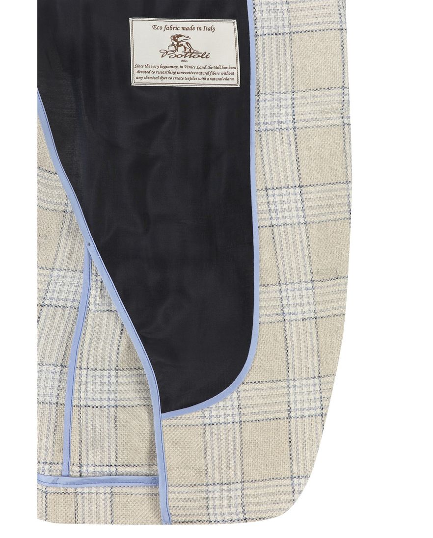 Roy Robson colbert beige geruit katoen