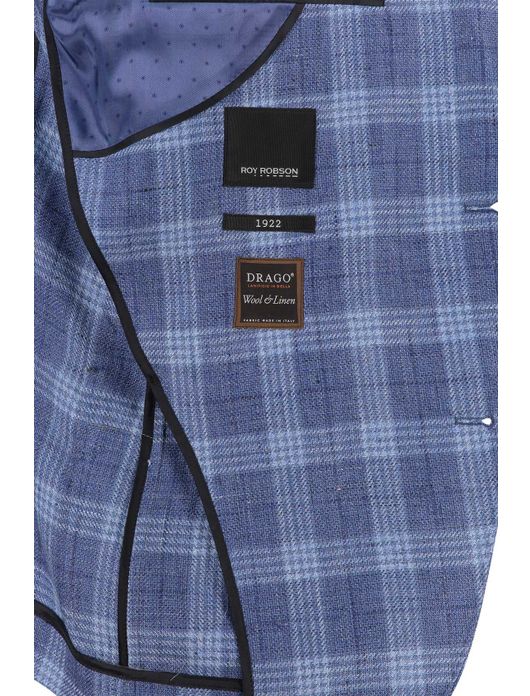 Roy Robson colbert blauw geruit