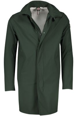 Colmar Colmar tussenjas groen effen rits + knoop slim fit capuchon afneembaar
