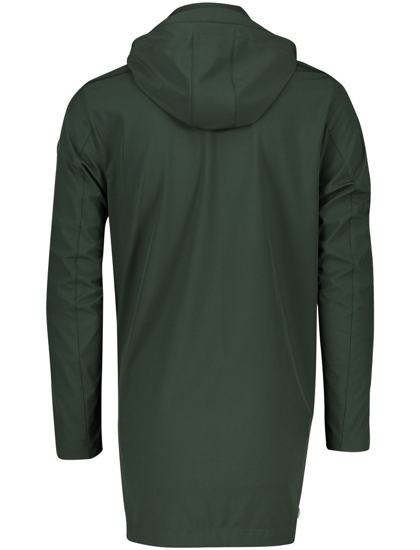 Colmar tussenjas afneembare capuchon groen effen rits + knoop slim fit