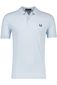 Fred Perry polo normale fit lichtblauw effen 100% katoen