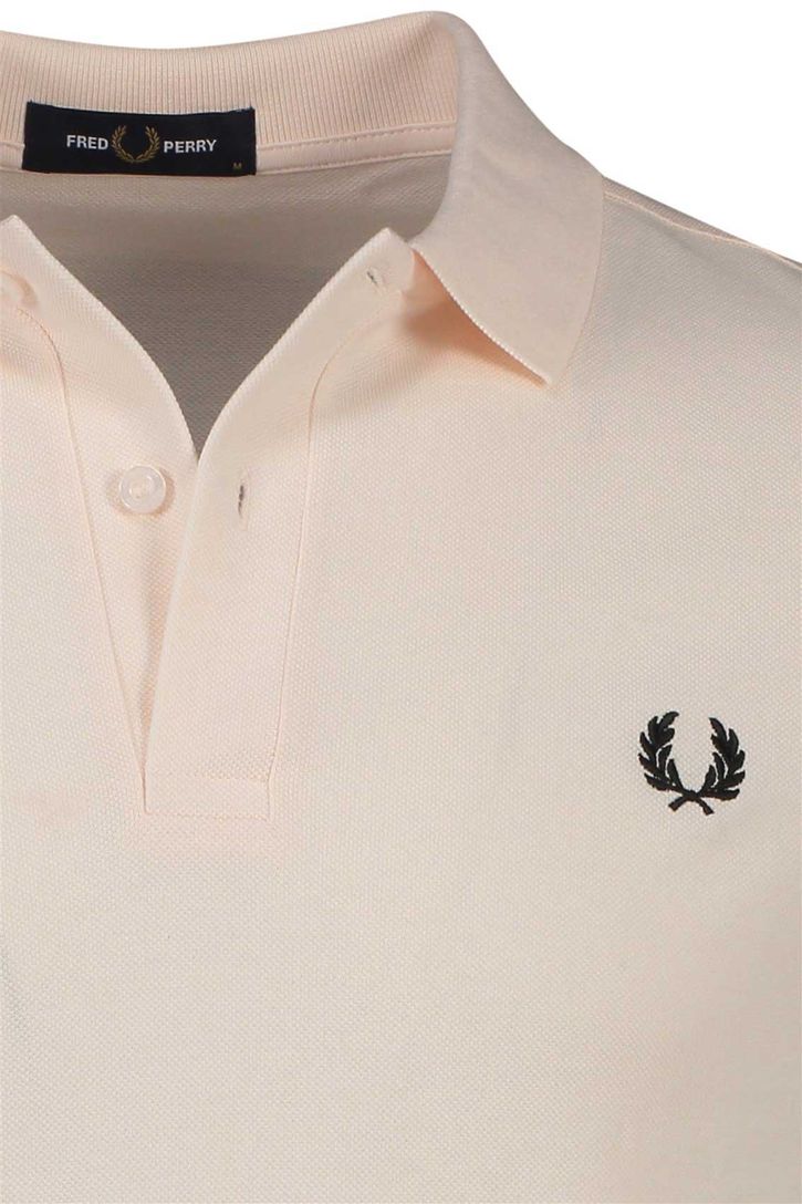 Fred Perry poloshirt 2 knoops normale fit roze effen katoen