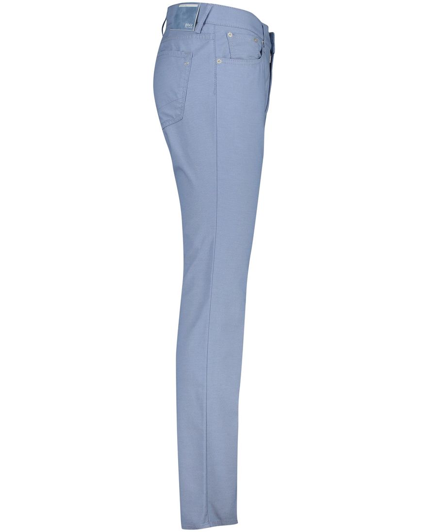 Brax 5-pocket broek Chuck blauw effen katoen