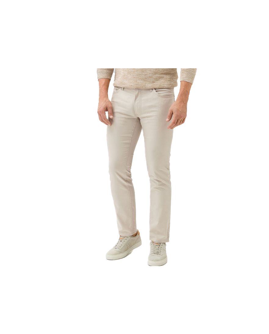 Brax broek Chuck normale fit beige effen katoen